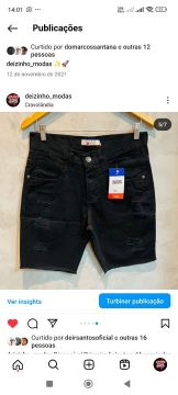 Short Jeans Tommy Hilfiger Preto