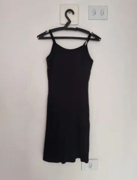Vestido Canelado Preto - Tam P/M