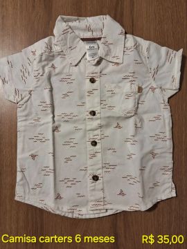 Camisa Carter's 6 meses - Bebê Menino