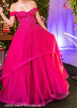Vestido de Festa Rosa Pink