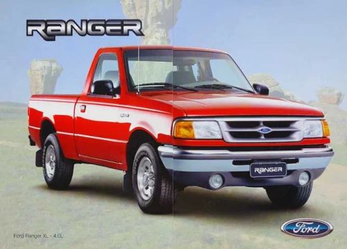Catálogo, folder Ford Ranger americana 1998 - XL 2.3, XL V6, XLT V6 e STX Supercab V6