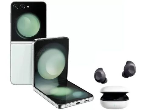 Celular dobrável Samsung Galaxy Z Flip 5 - com fone e duas capas originais Samsung