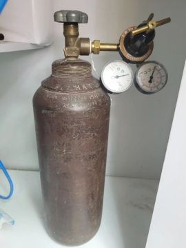 Máquina solda tig com colindro gás argônio