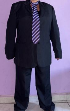 TERNO SLIM PRETO CM LISTRAS
