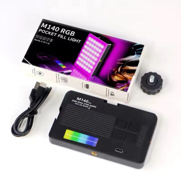 Luz de selfie Led De Iluminação Video Light Rgb Luz Fria E Quente M140