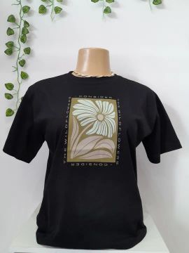 Camiseta feminina de algodão 