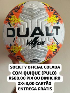 Bola de Futebol Society Dualt Ve Lox - Nova! ENTREGA GRÁTIS 