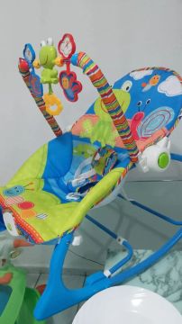 Cadeira de Descanso Musical FunTime até 18kgs Azul