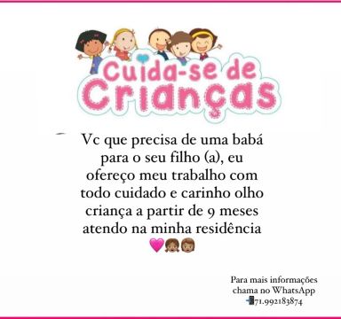 "tomar conta de criancas" no Brasil