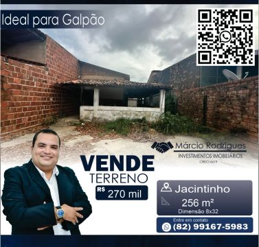 Oportunidade Imperdível no Bairro Jacintinho, Terreno à Venda - 8x32m por apenas R$ 270.00