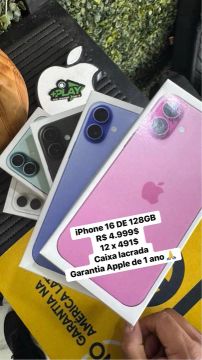 iPhone lacrado com garantia Apple de 1 ano e nota fiscal