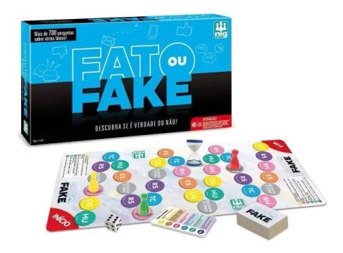 Jogo De Questões Fato Ou Fake Verdadeiro Ou Falso - Nig Brinquedos 
