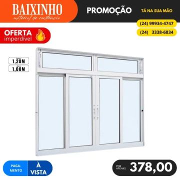 Janela de Alumínio 1,20x1,00MT