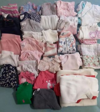 Lote de Roupas de Bebê Menina - Diversas Marcas e Tamanhos