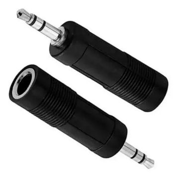 Adaptador de áudio P10 Fêmea x P2 macho