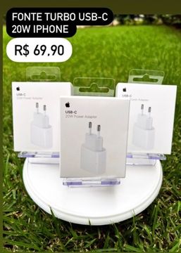 Fonte Carregador Turbo Tipo-C iPhone 20 w -Entrega Gratis