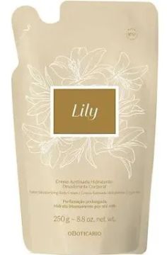 REFIL CREME HIDRATANTE ACETINADO LILY O BOTICÁRIO 250GRAMAS