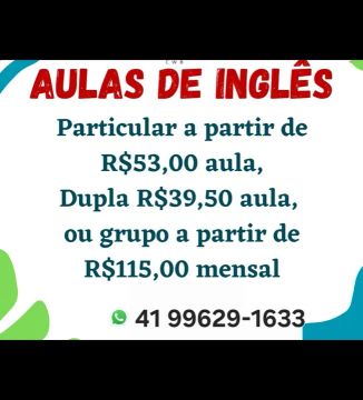 Aulas de Inglês, Espanhol, Francês e Italiano 