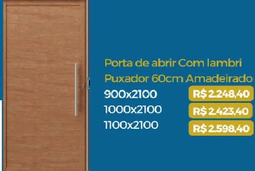 PORTA ESQUADRIA ALUMINIO AMADEIRADO