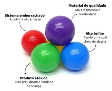 200 Bolinhas P/Piscina Colorida
