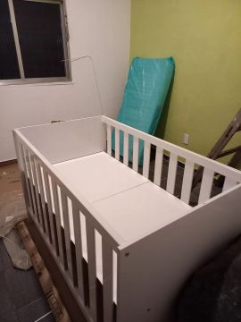 Berço de Bebê Branco (3 em 1)