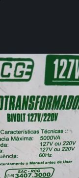 Transformador Bivolt 127V/220V 3000VA