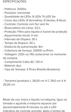 Máquina de fumaça 2000w profissional