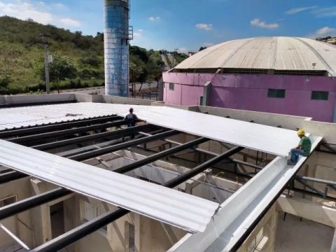 Manutenção industrial - manutenção em telhado