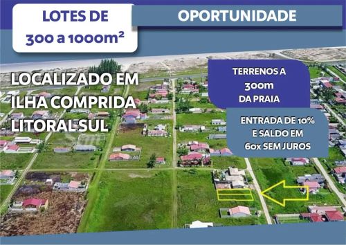 Terrenos na Ilha Comprida60x SEM JUROS