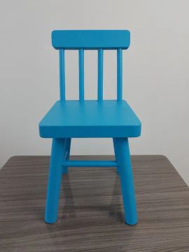 Cadeira infantil madeira cor azul