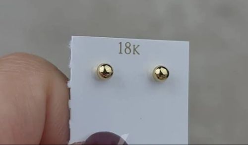 Brincos de Ouro 18k - Bolinha