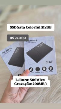 SSD Sata Colorful 512GB - Novo
