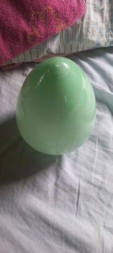 Abajur de Cristal Verde antigo..verde leitoso. 