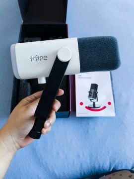 Microfone dinâmico fifine AM8 - Branco 
