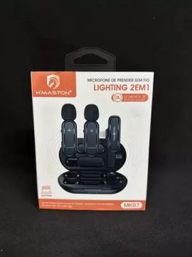 Microfone De Lapela Duplo Profissional para iPhone lightning - Influencer Youtuber