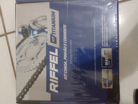 Kit Coroa, Pinhão e Corrente Riffel Titanium 1045