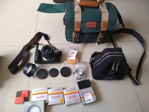 Kit Câmera Analógica Canon EOS (raridade)