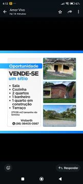 VENDE-SE UM SITIO EM IGUAIBA PAÇO LUMIAR 