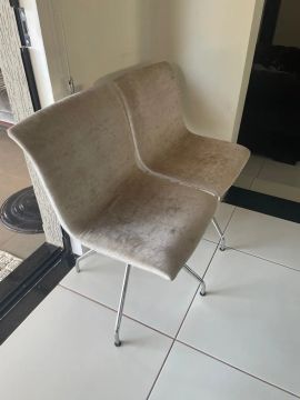 Conjunto de 2 Cadeiras em tecido Bege