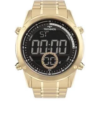 Relógio Digital Technos Dourado, Nota Fiscal e Garantia