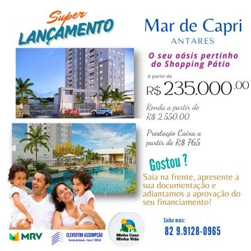 MAR DE CAPRI - LANÇAMENTO - VENDE-SE APT -  ANTARES