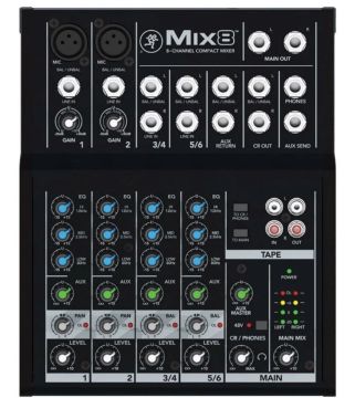 Mesa de Som Mackie Mix8 8 Canais
