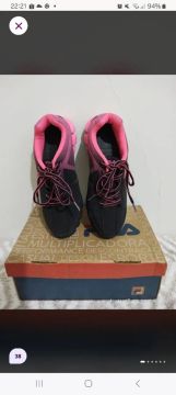 Tênis Fila Feminino Rosa e Preto - Tamanho 38o 38