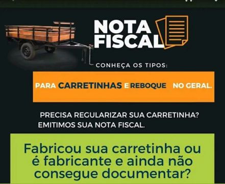 Nota Fiscal Para Carretinha em Geral 