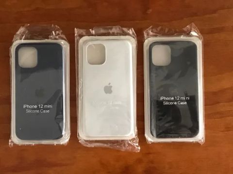 3 capinhas para iphone 12 azul preta e branca novas