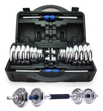 Halteres Ajustáveis 30kg com Case - NOVO