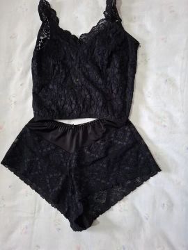 Conjunto de Lingerie Renda Preta
