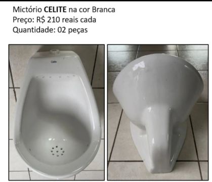 Mictório CELITE Branco - Novo - 2 Peças