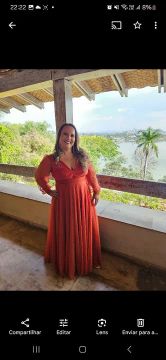 Vestido Longo Terracota 