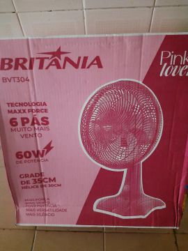 Ventilador Britânia 6 Pás 60W - Pink Love